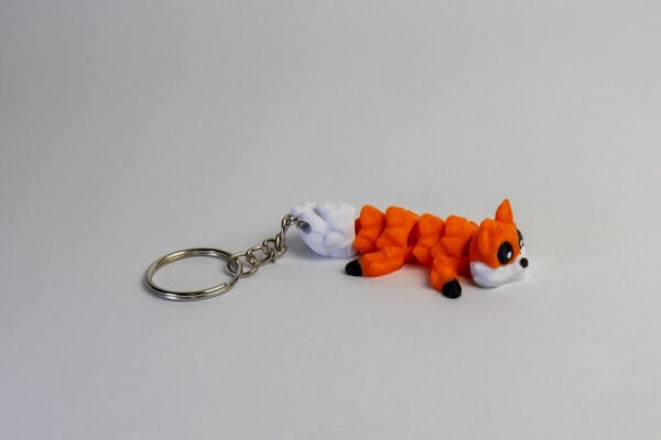 Flexi Fox Keychain – Adorable Articulated 3D Printed Charm - Image 2