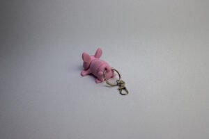 BUNNY, PINK, BACK,KEYCHAIN