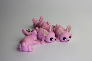 BUNNY FEW, PINK, KEYCHAIN