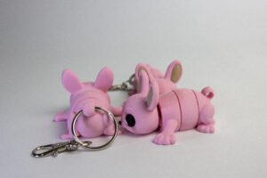 BUNNY THREE, PINK, ,KEYCHAIN