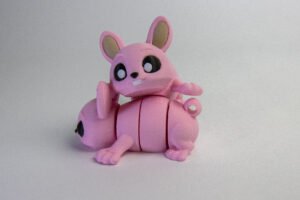 BUNNY TWO, PINK, FRONT,KEYCHAIN