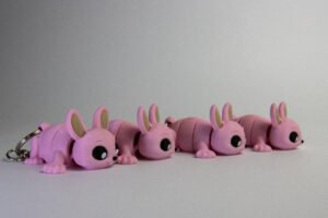 BUNNY ARMY, PINK,KEYCHAIN