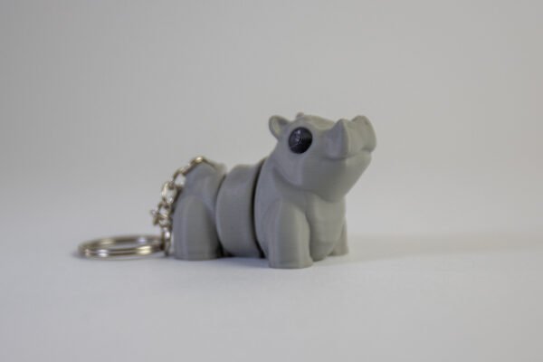 Flexi Hippo Keychain – Adorable Articulated 3D Printed Charm 🦛✨