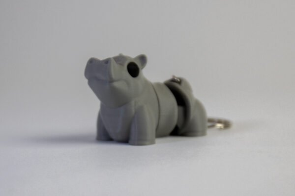 Flexi Hippo Keychain – Adorable Articulated 3D Printed Charm 🦛✨ - Image 6