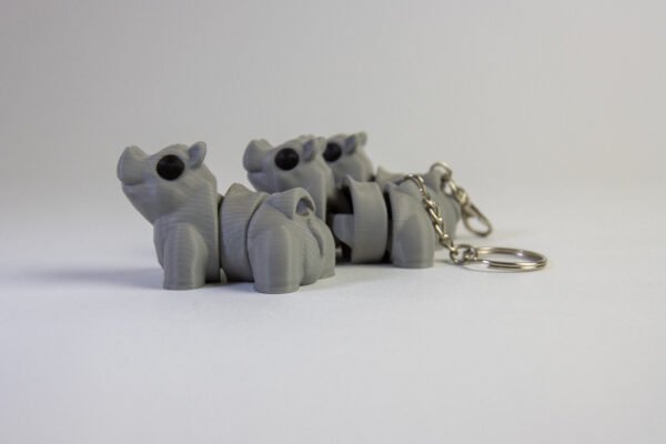 Flexi Hippo Keychain – Adorable Articulated 3D Printed Charm 🦛✨ - Image 3
