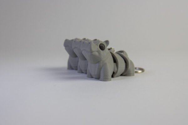 Flexi Hippo Keychain – Adorable Articulated 3D Printed Charm 🦛✨ - Image 2