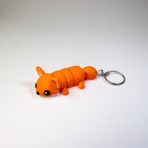 Flexi Fox Keychain – Articulated 3D Printed Toy Animal